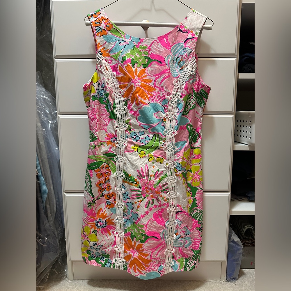 Lilly Pulitzer Pink Orange Sheath Mini Dress